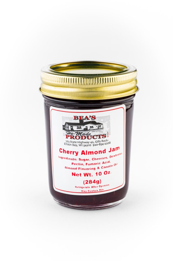 10 ounce jar of cherry almond jam.