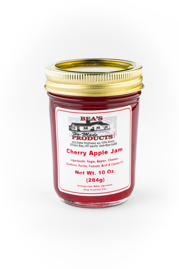 10 ounce jar of cherry apple jam.