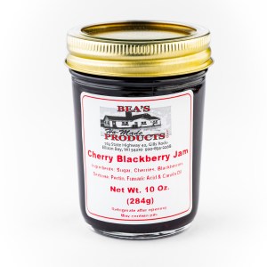 10 ounce jar of cherry blackberry jam