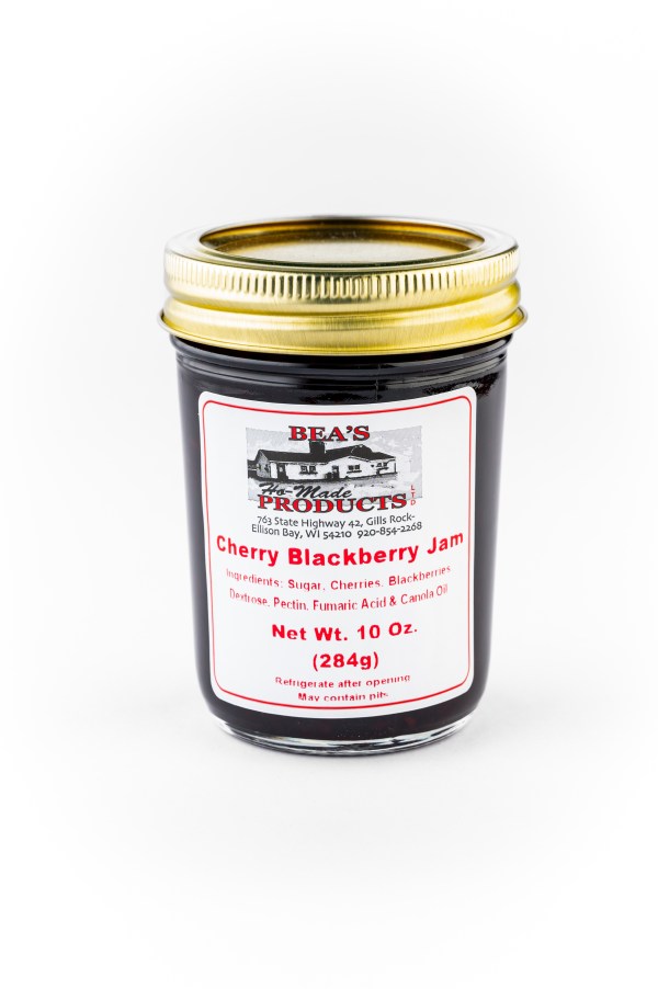 10 ounce jar of cherry blackberry jam