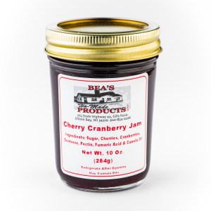 10 ounce jar of cherry cranberry jam