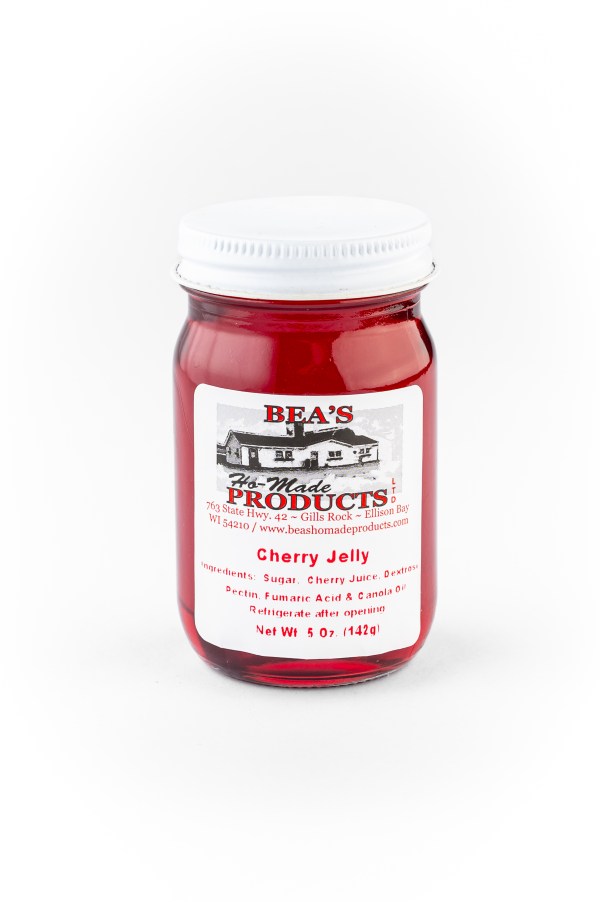 5 ounce jar of cherry jelly