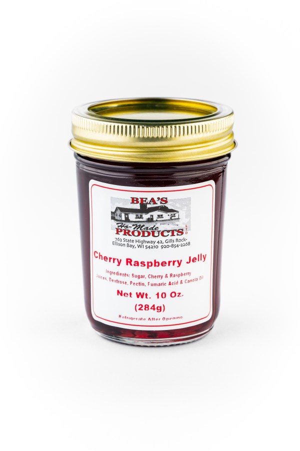 10 ounce jar of cherry raspberry jelly