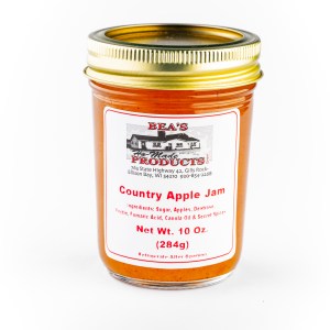 10 ounce jar of country apple jam