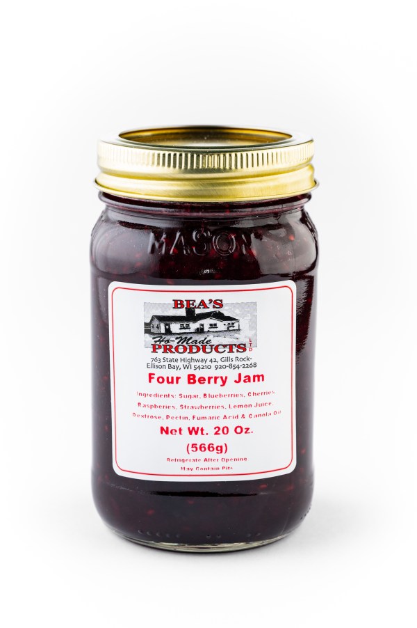20 ounce jar of four berry jam