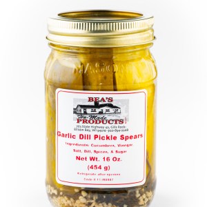 Pint of Garlic Dill Pickle Spears - Hot