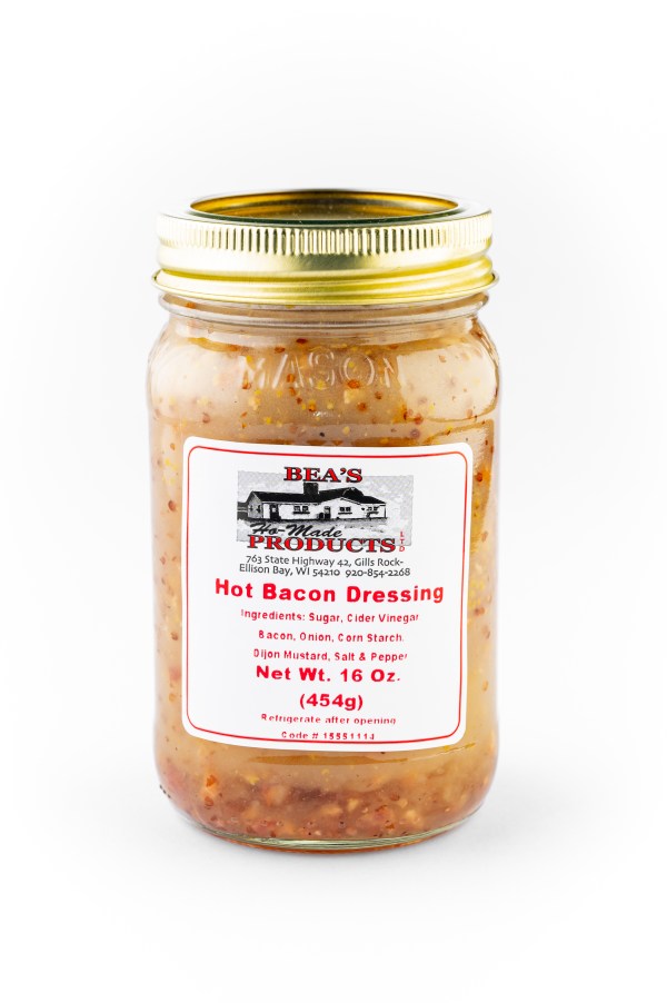 pint jar of hot bacon dressing