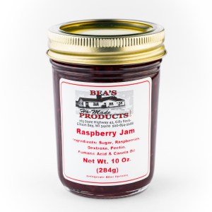 Raspberry Jam 10 ounce jar of raspberry jam