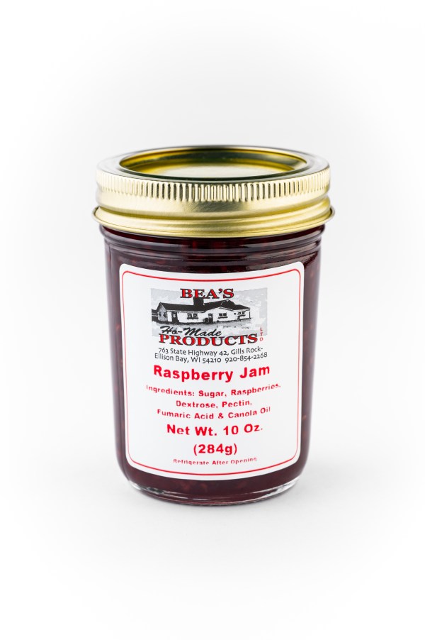 10 ounce jar of raspberry jam