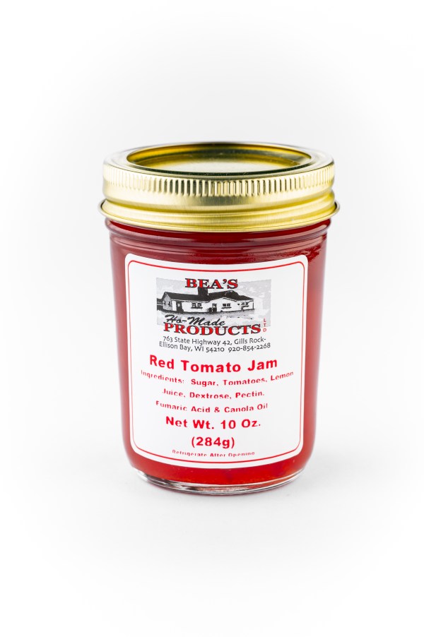 10 ounce jar of red tomato jam