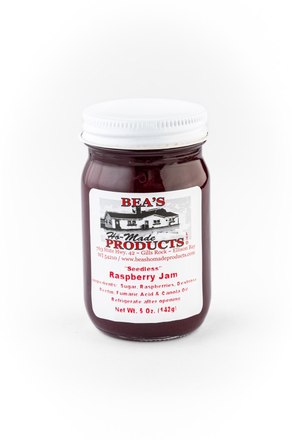 Seedless Raspberry Jam 5 ounce jar of seedless raspberry jam