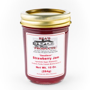 Seedless Strawberry Jam 10 ounce jar of seedless strawberry jam