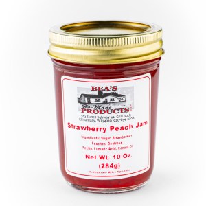 10 oz. Strawberry Peach Jam 10 ounce jar of strawberry peach jam