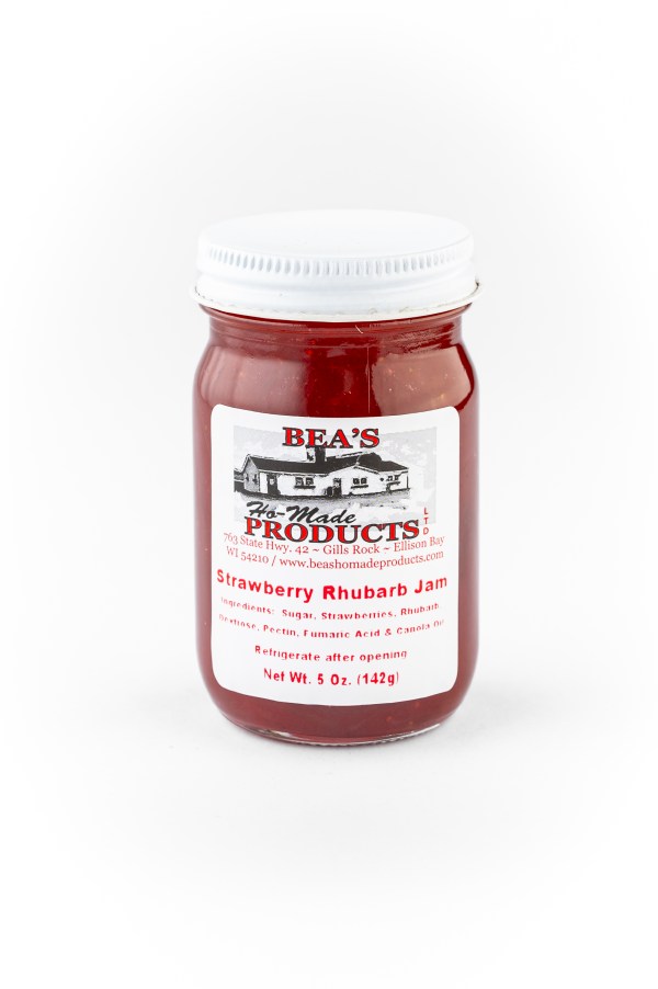 5 ounce jar of strawberry rhubarb jam